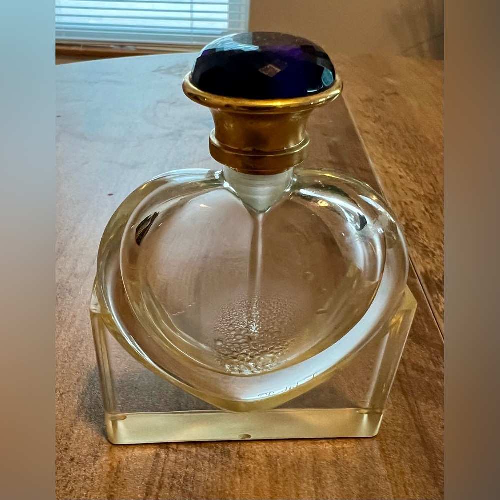 Ralph Lauren Heart-Shaped Bottle with Gold and Blue Accents